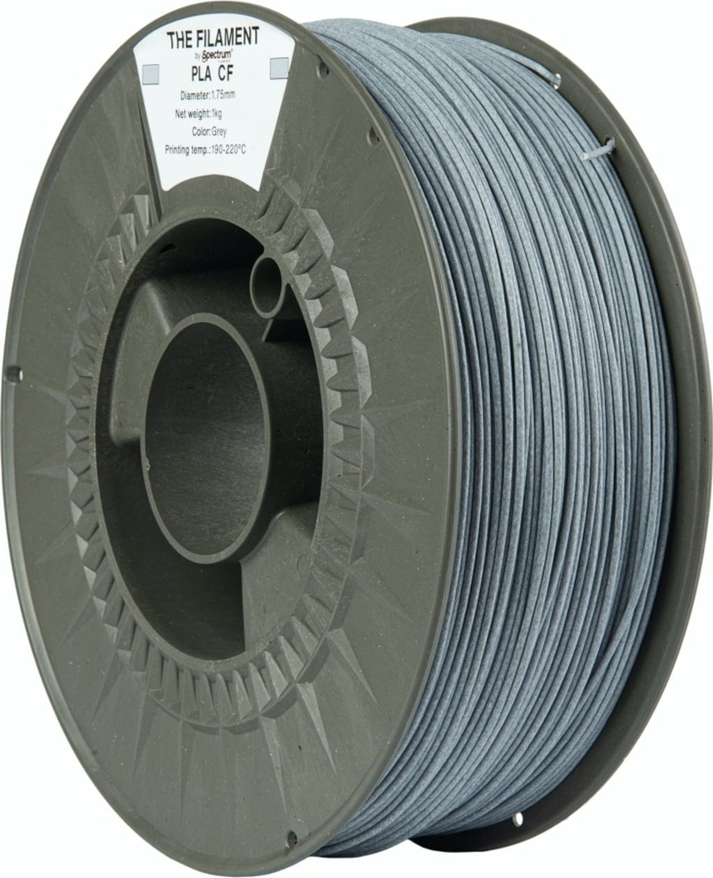 The Filament  PLA CF Grey, 1,75 mm / 1000 g    Kohlefaserverstärktes PLA in Grey