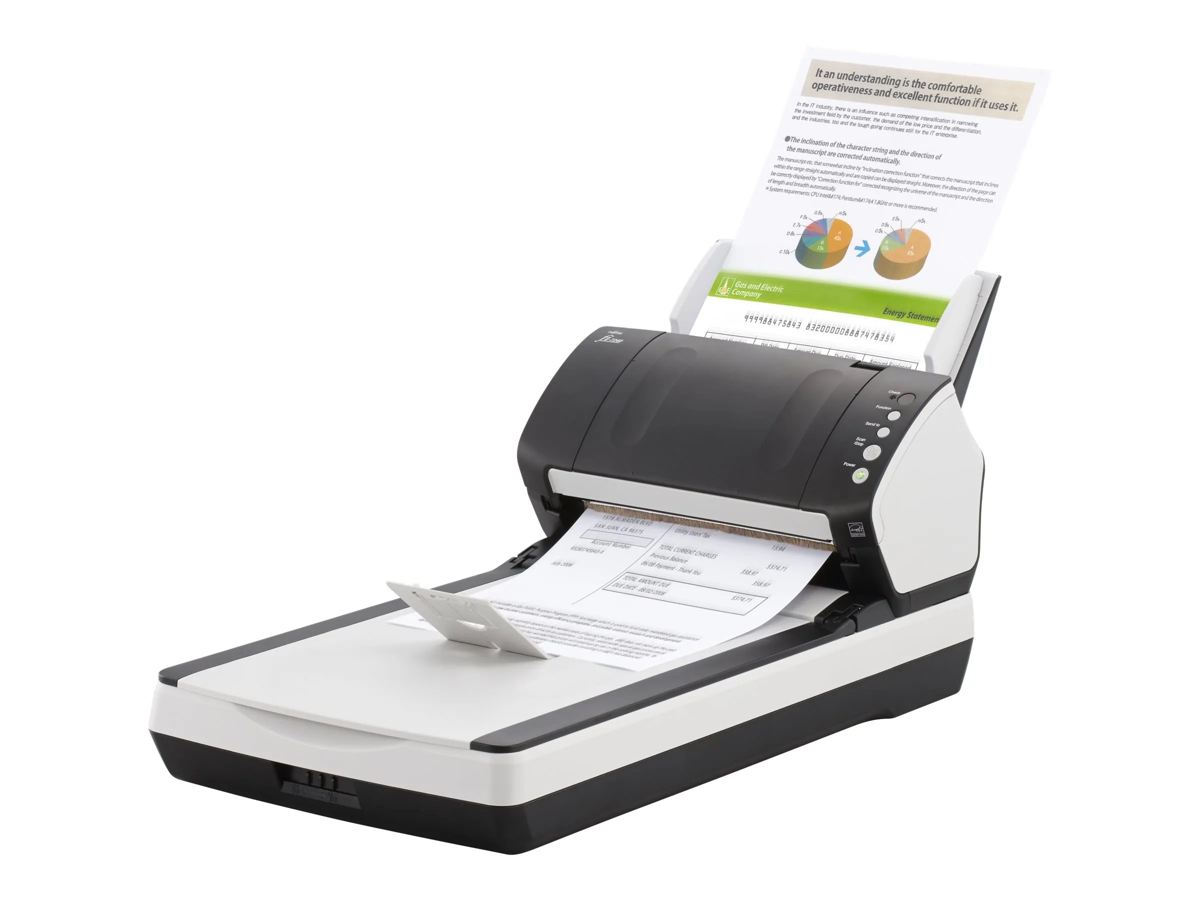 Ricoh fi 7240 - Dokumentscanner - Triple CCD - Duplex - 216 x 355.6 mm - 600 dpi x 600 dpi - op til 40 ppm (mono) / op til 40 ppm (farve) - ADF (80 ark) - USB 2.0