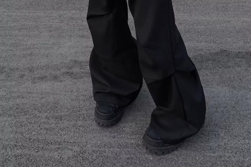Mokoloko - Hoge taille, effen, wijde broek