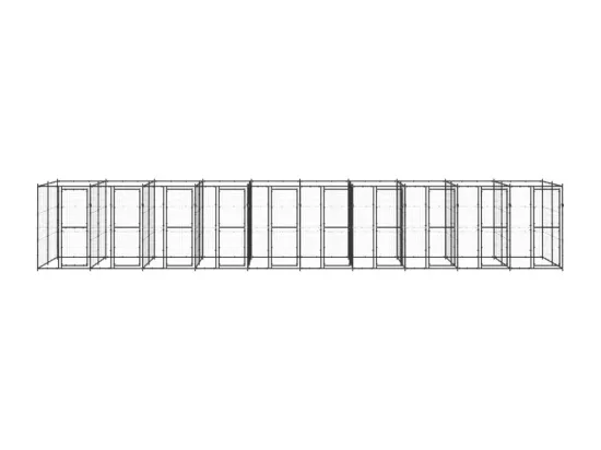 Chenil extérieur cage enclos 1100 x 220 x 180 cm 02_0000365