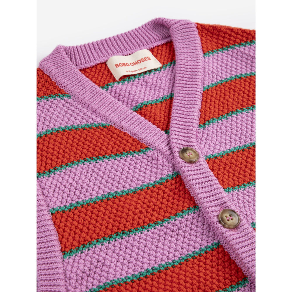 Køb Bobo Choses Purple Bc Striped Strikket Vest