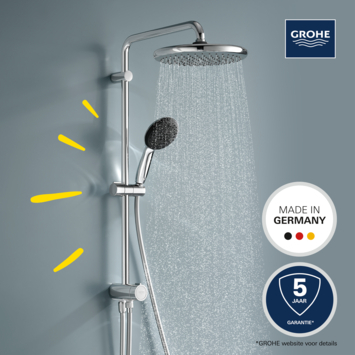 Grohe Douchesysteem Vitalio Start 250 met omstelling Rond, Max. 8,0L/M Bij 3 Bar Chroom - hartafstand kraan 15 cm