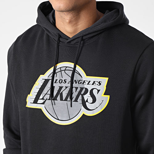 Sweat Capuche Large Outline Logo Los Angeles Lakers Noir
