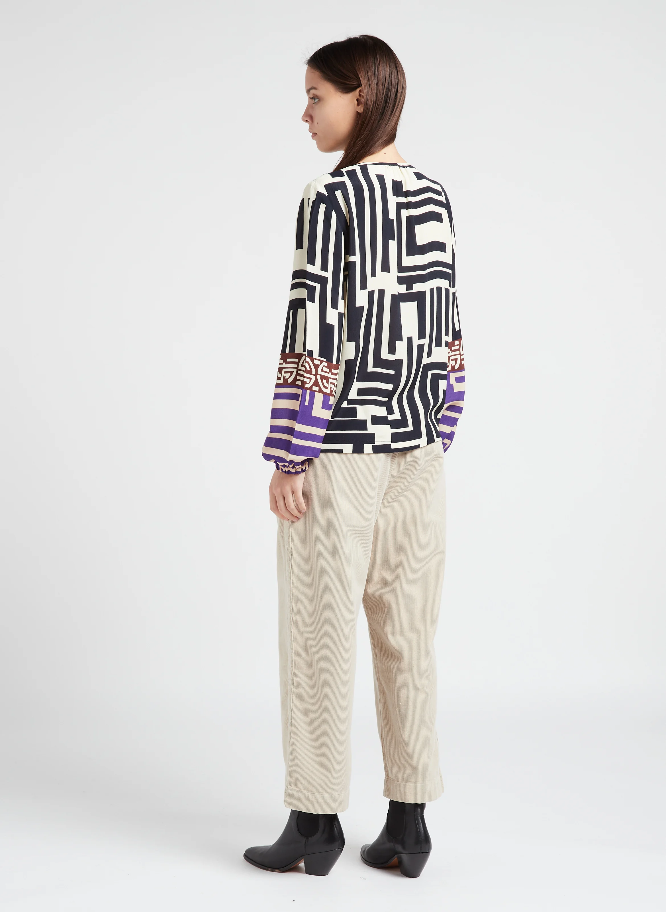 PENNY - Pantalon droit en coton | Beige