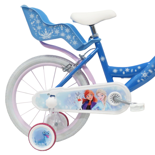 Bicicleta Frozen de 16 polegadas para meninas de 5 a 7 anos.