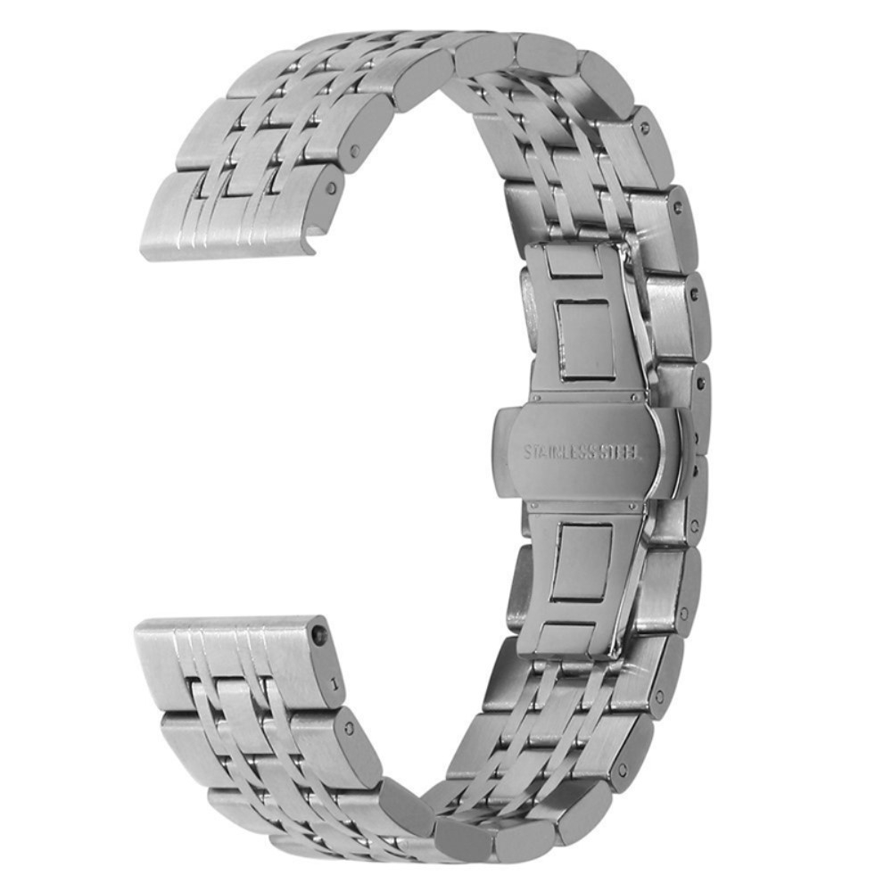 Samsung Galaxy Watch 3 (45mm) Klassisches Edelstahl Armband mit Butterfly Verschluss - Silber