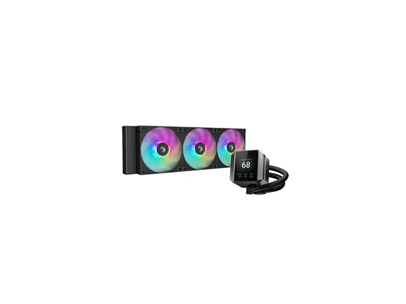 DeepCool MYSTIQUE 360 ARGB, Alt-i-en væskekøler, 12 cm, 600 rpm, 2400 rpm, Sort