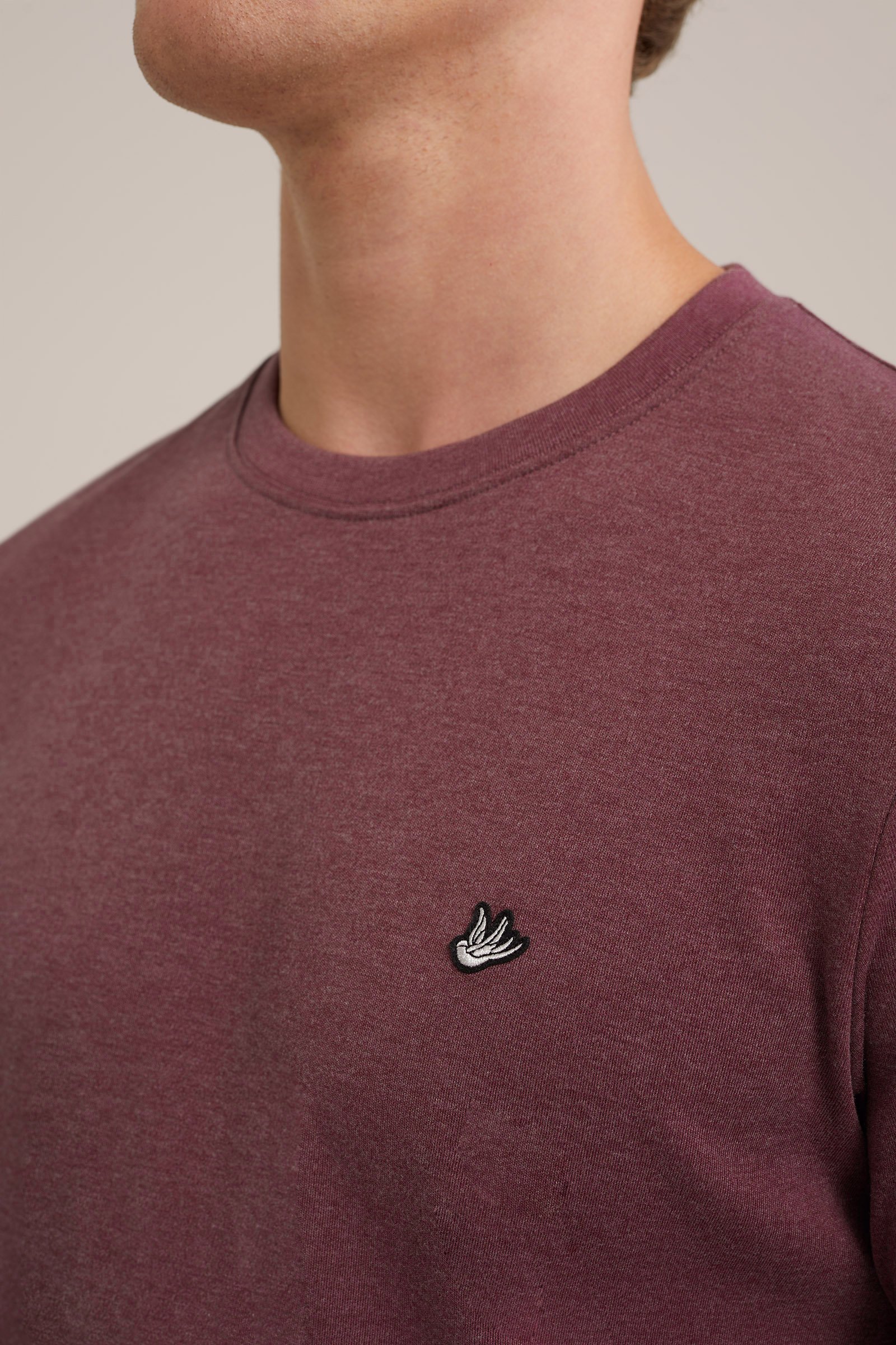 T-shirt Fundamentals Donkerrood