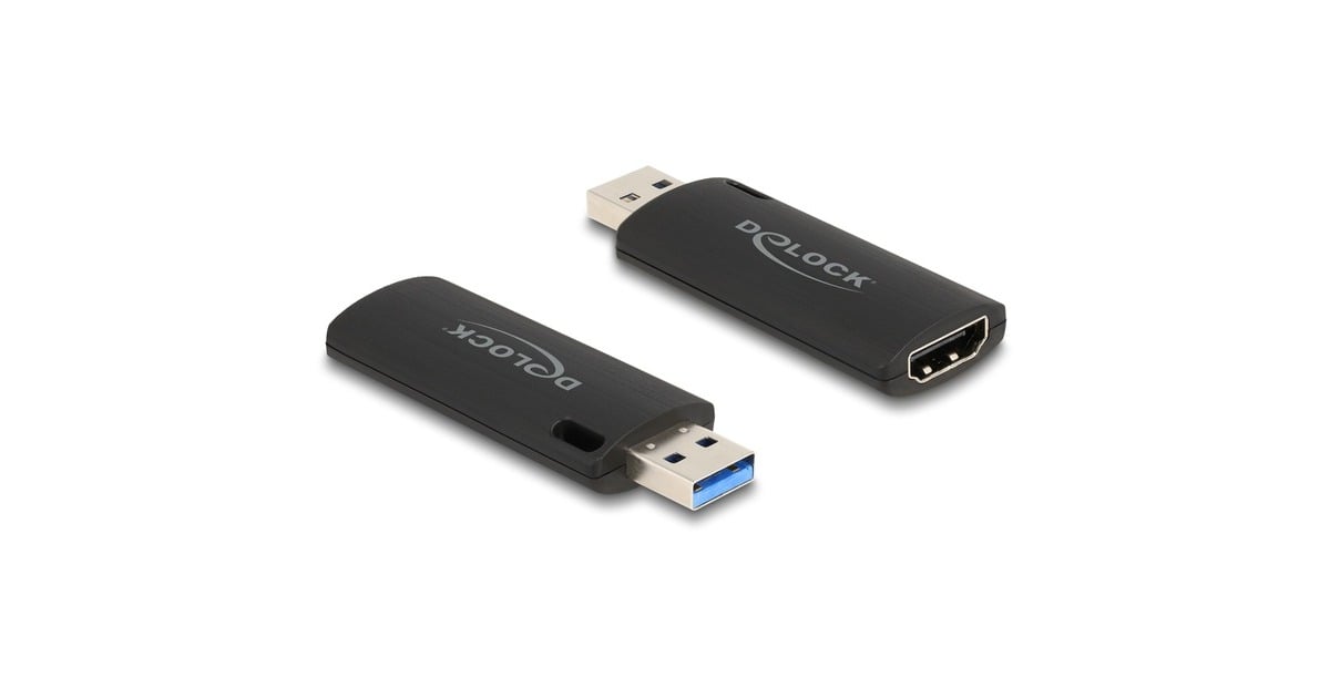 DeLOCKHDMI Video Capture Stick USB-A adapter  (Zwart)