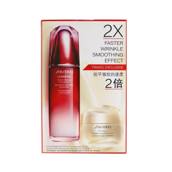 Shiseido Defend & Regenerate Power Wrinkle Smoothing Set: Ultimune Power Infusing Concentrate N 100ml   Benefiance Wrinkle Smoothing Cream 50ml 2pcs