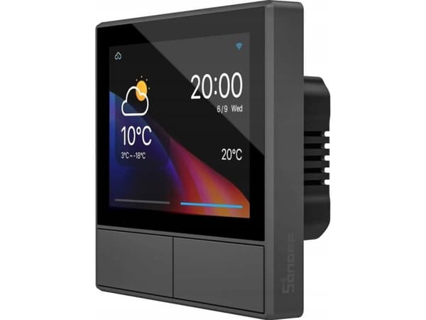 Sonoff NSPanel Smart WiFi Veggbryter med LED-kontrollpanel, termostat og bryterfunksjoner