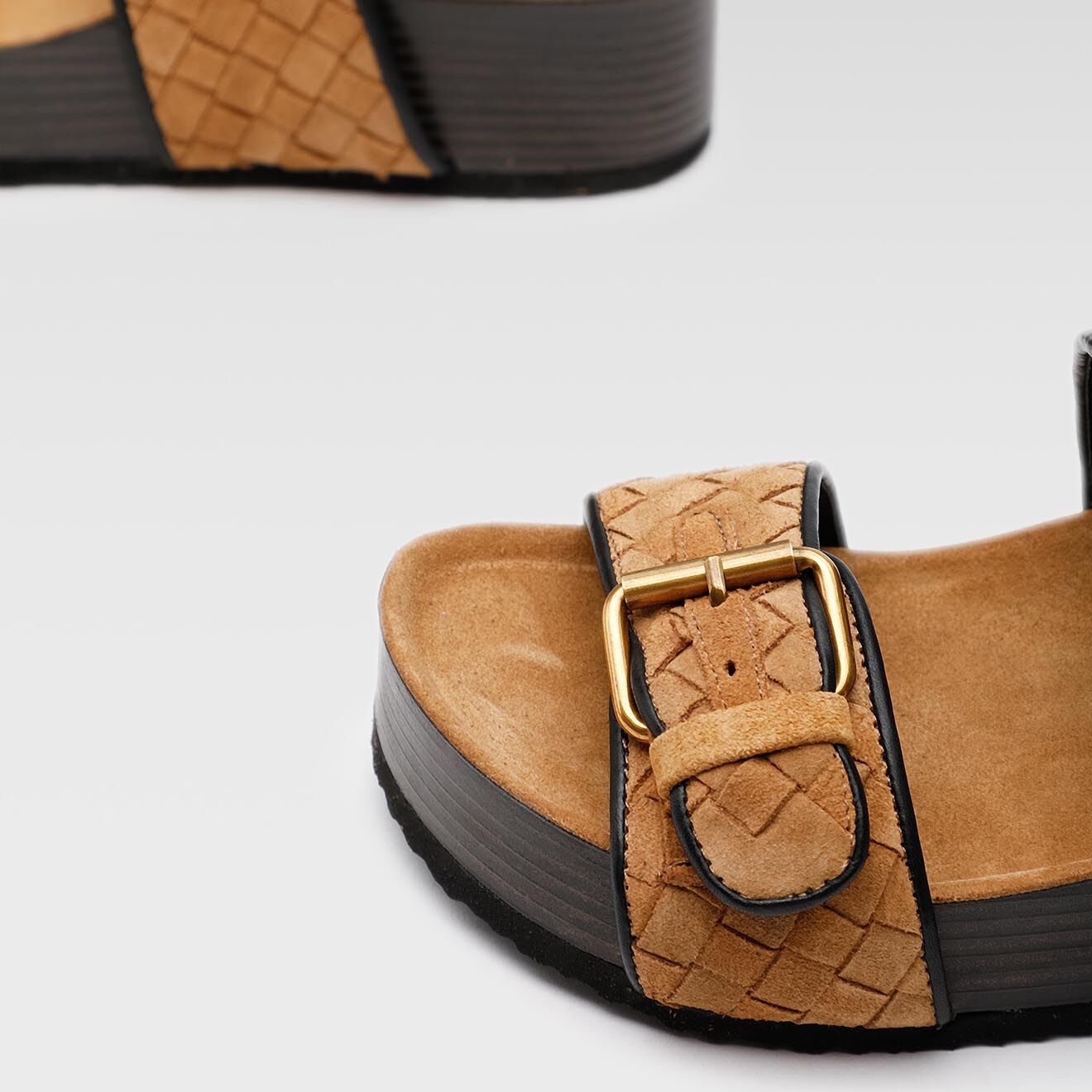 Gino Rossi Sandales en Cuir Vera camel - Talon 5 cm