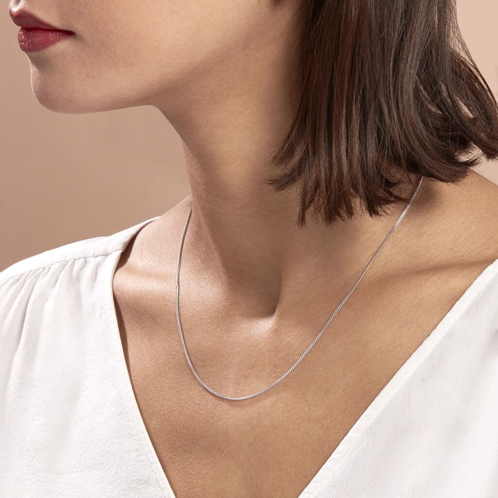 Chaîne Imad Maille Gourmette Or Blanc