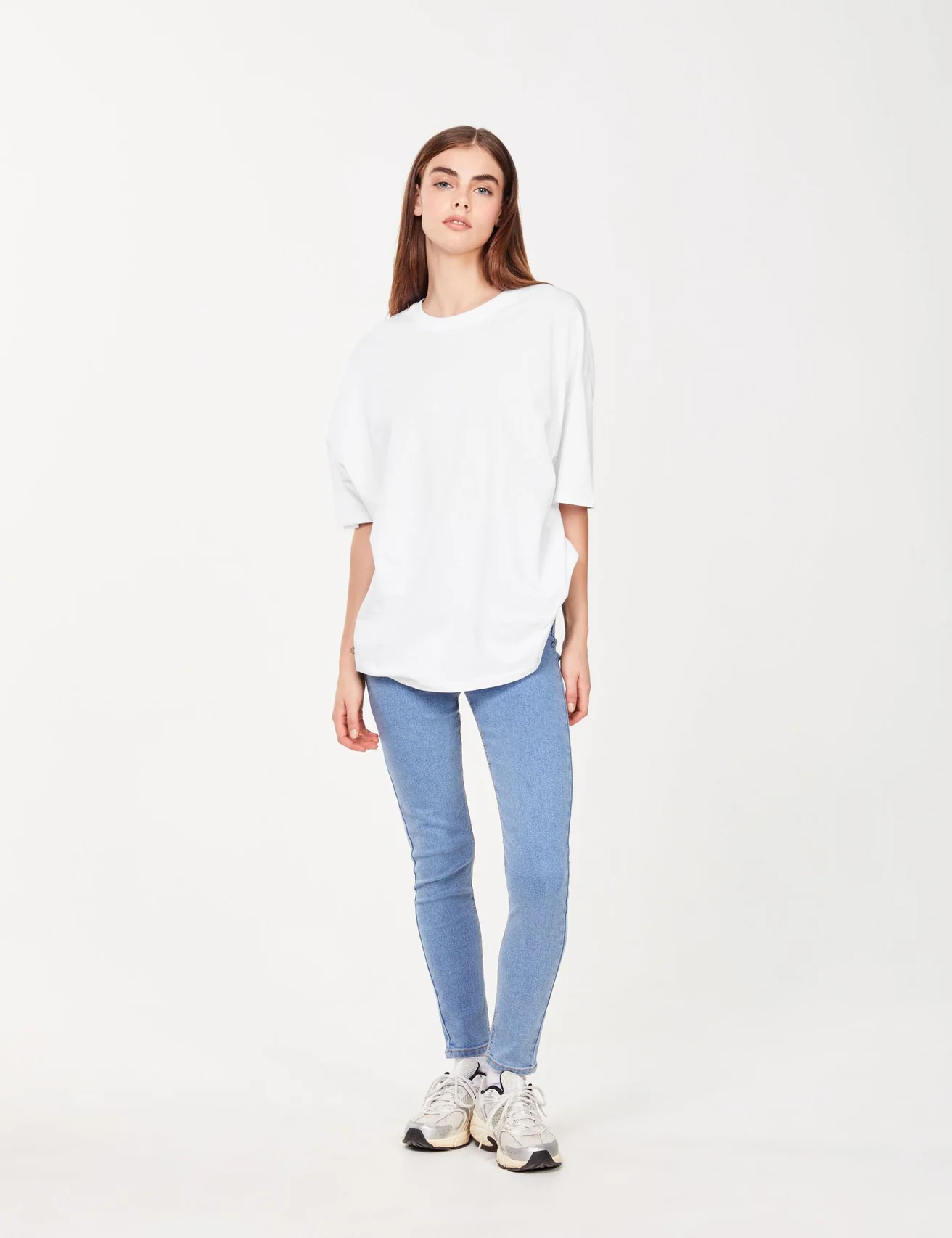 Jegging taille haute bleu