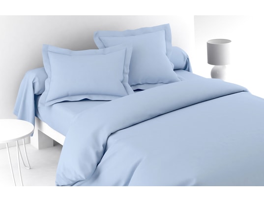 ANNE DE SOLENE - Drap plat Drap plat Vexin 270x310cm azur Percale 80F