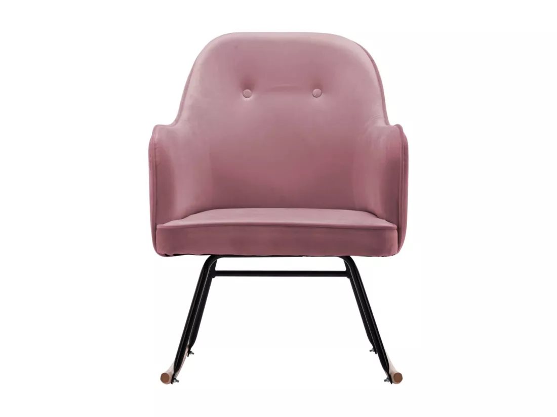 Chaise à bascule Rose Velours