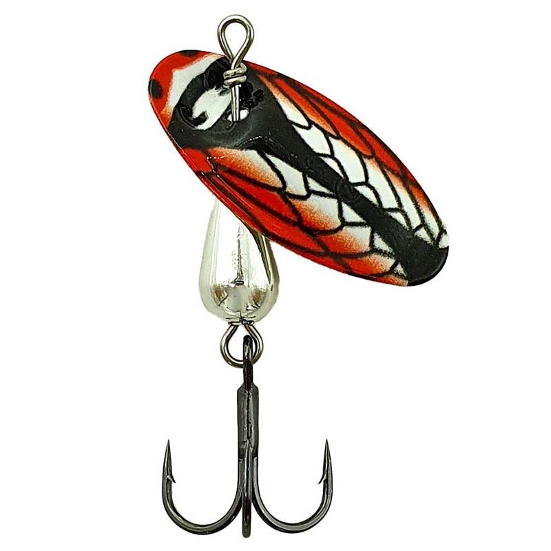 Cuiller Tournante Suissex Cicada Bug White/Red