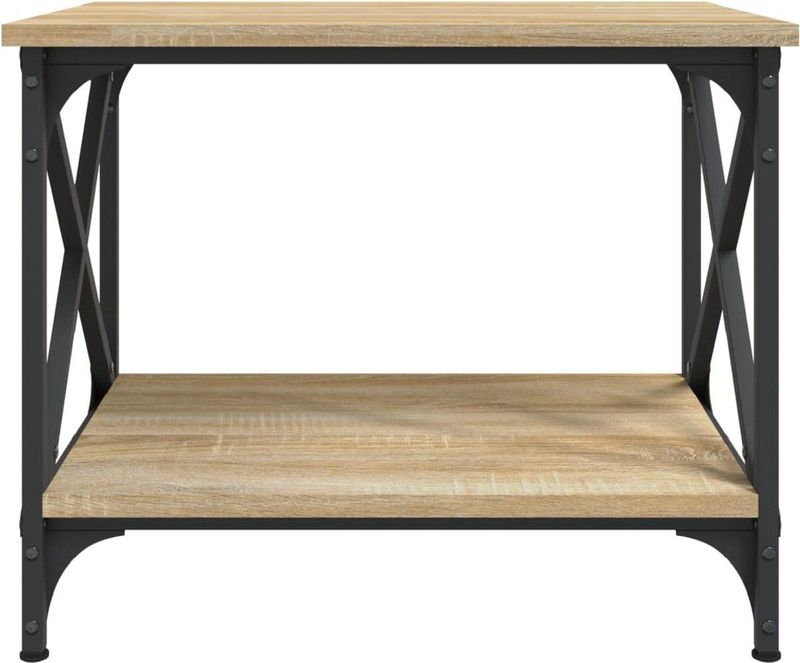 vidaXL - Bijzettafel - Hout - Sonoma Eikenkleurig - 55x38x45 cm