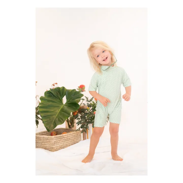 Ina Swim Combinaison Anti-UV Zimmi Rayée | Vert