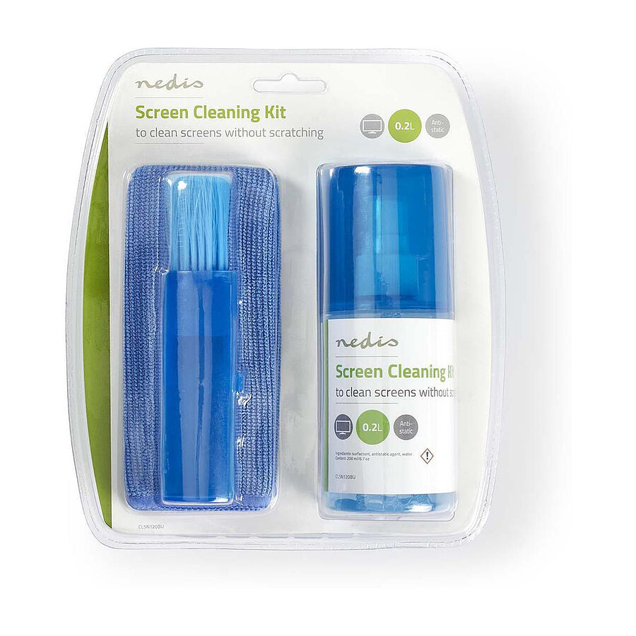 Nedis Kit de nettoyage d'écran, TV, Smartphone, Tablette - 200 ml