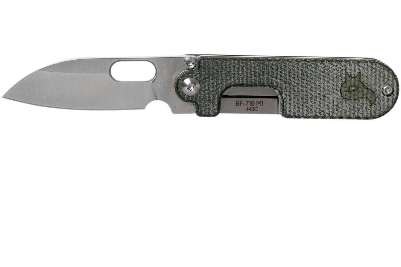 Black Fox Bean Gen 2, 440C, Green Micarta, BF-719-MI zakmes