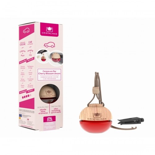 Aromatizador de carro, fragrância de flor de cerejeira, cristais