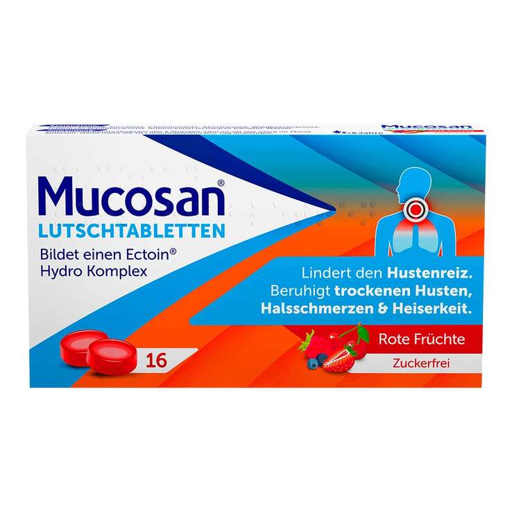 Mucosan Lutschtabletten rote Früchte, 16 St