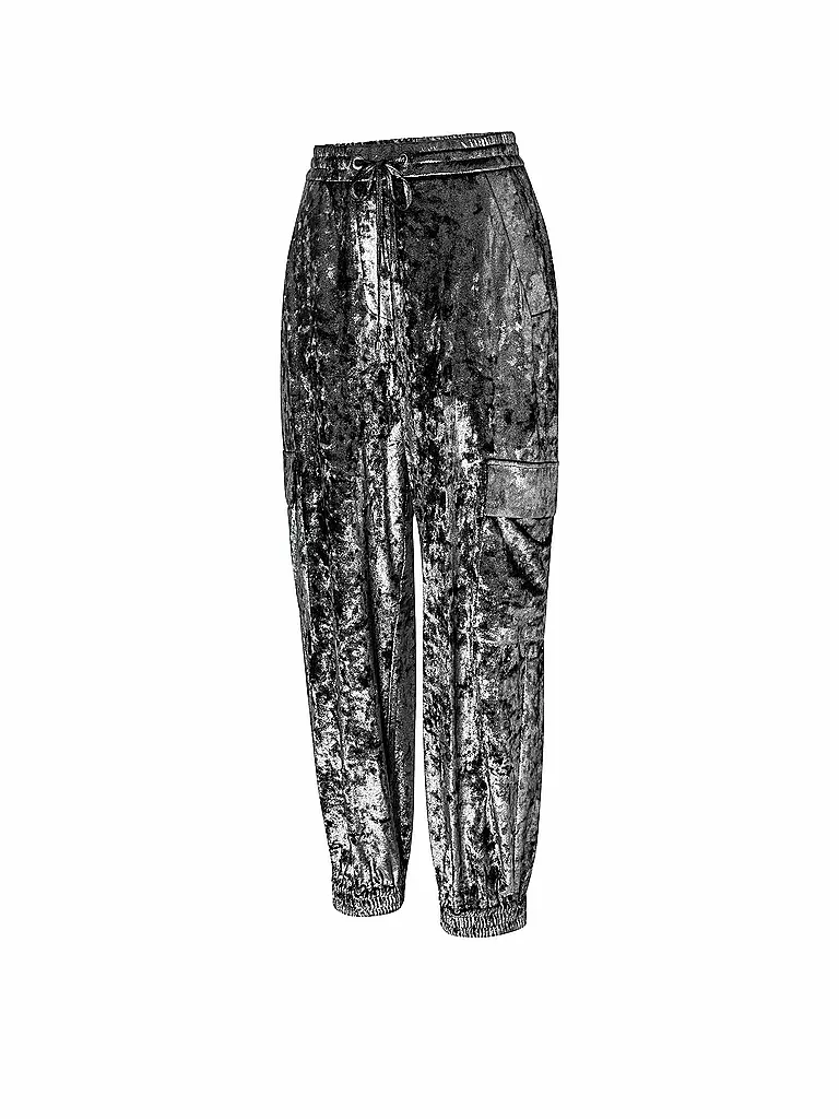 MAC Cargohose VELVET silber