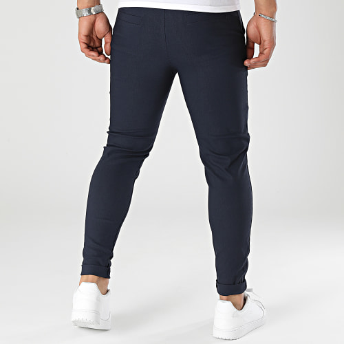 Lot De 2 Pantalons Chino Bleu Marine Bordeaux