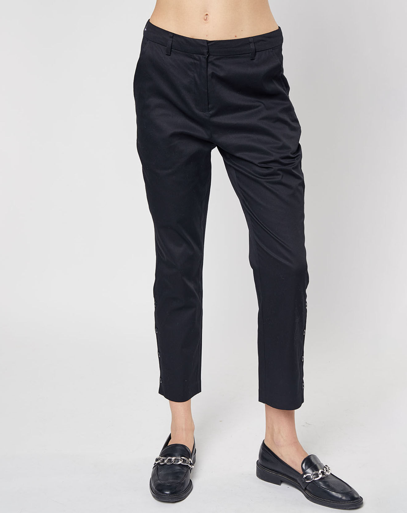 Karl Marc John Pantalon chino Palmito en Coton noir
