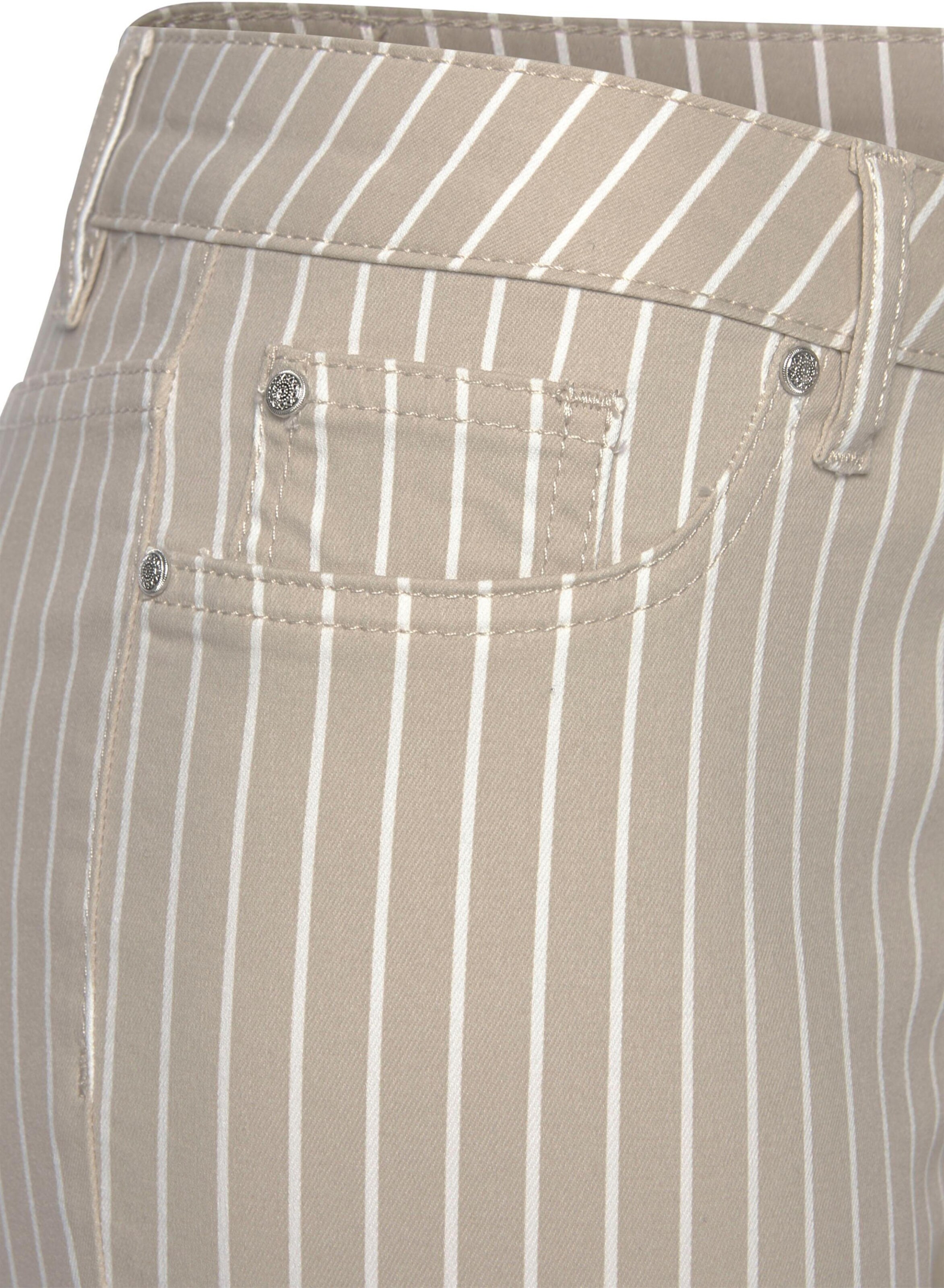 LASCANA 7/8-Jeggings in sand-weiß-gestreift