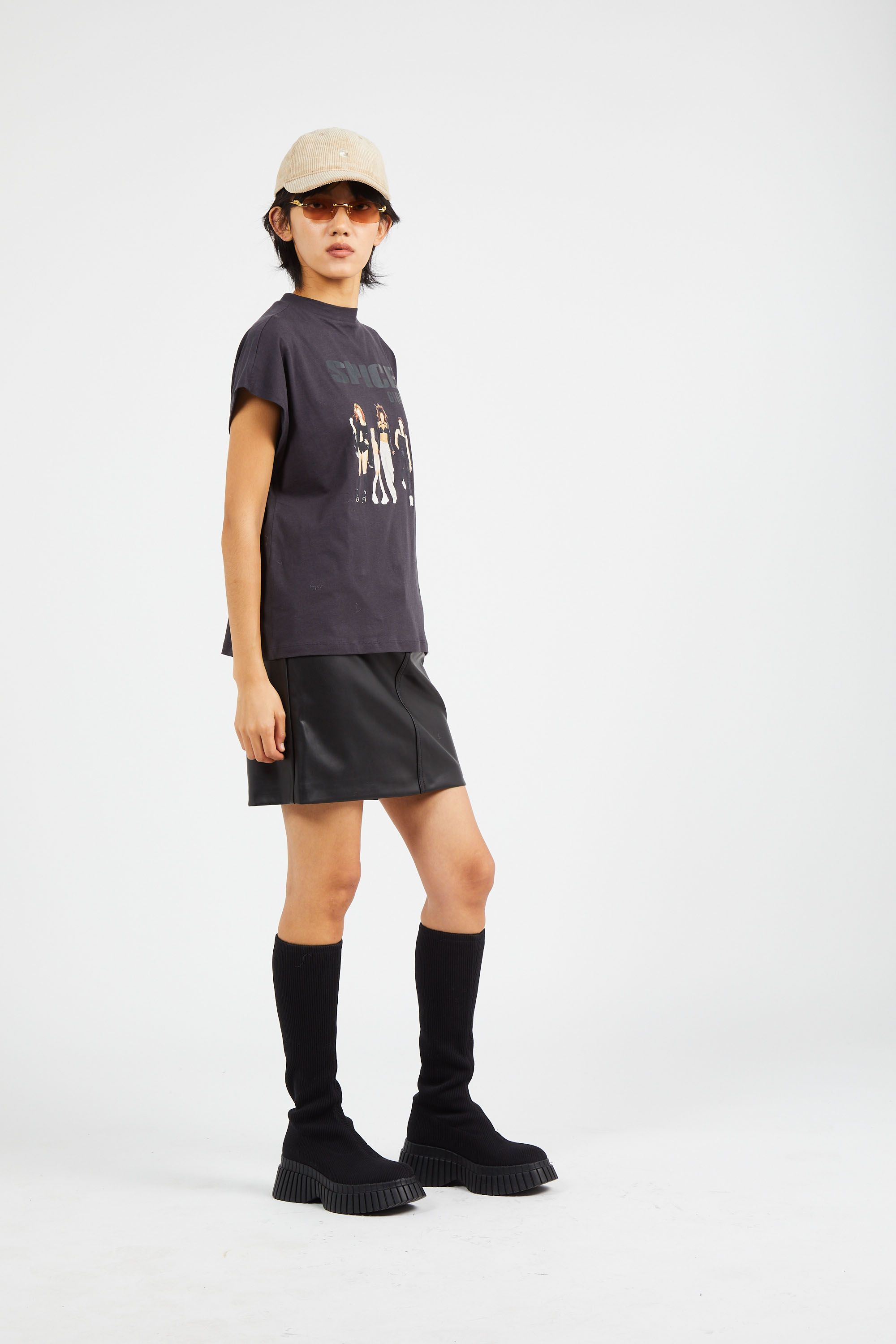 NOISY MAY T-shirt  NMHAILEY SPICE GIRLS S/S TOP LICENSE FWD Noir