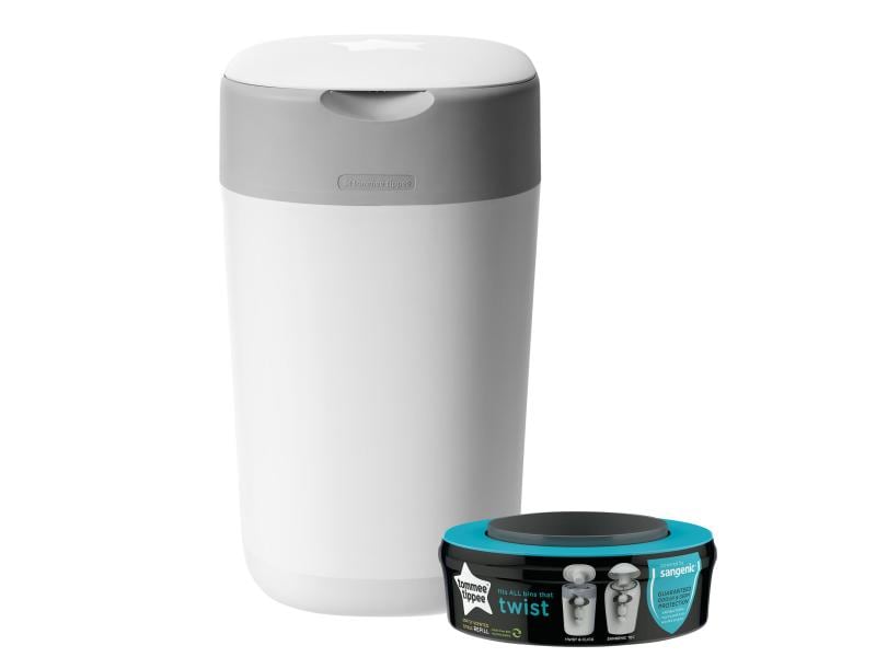 Sangenic Windeleimer Twist & Click  Grau/Weiss Windeleimer Twist & Click, Weiss