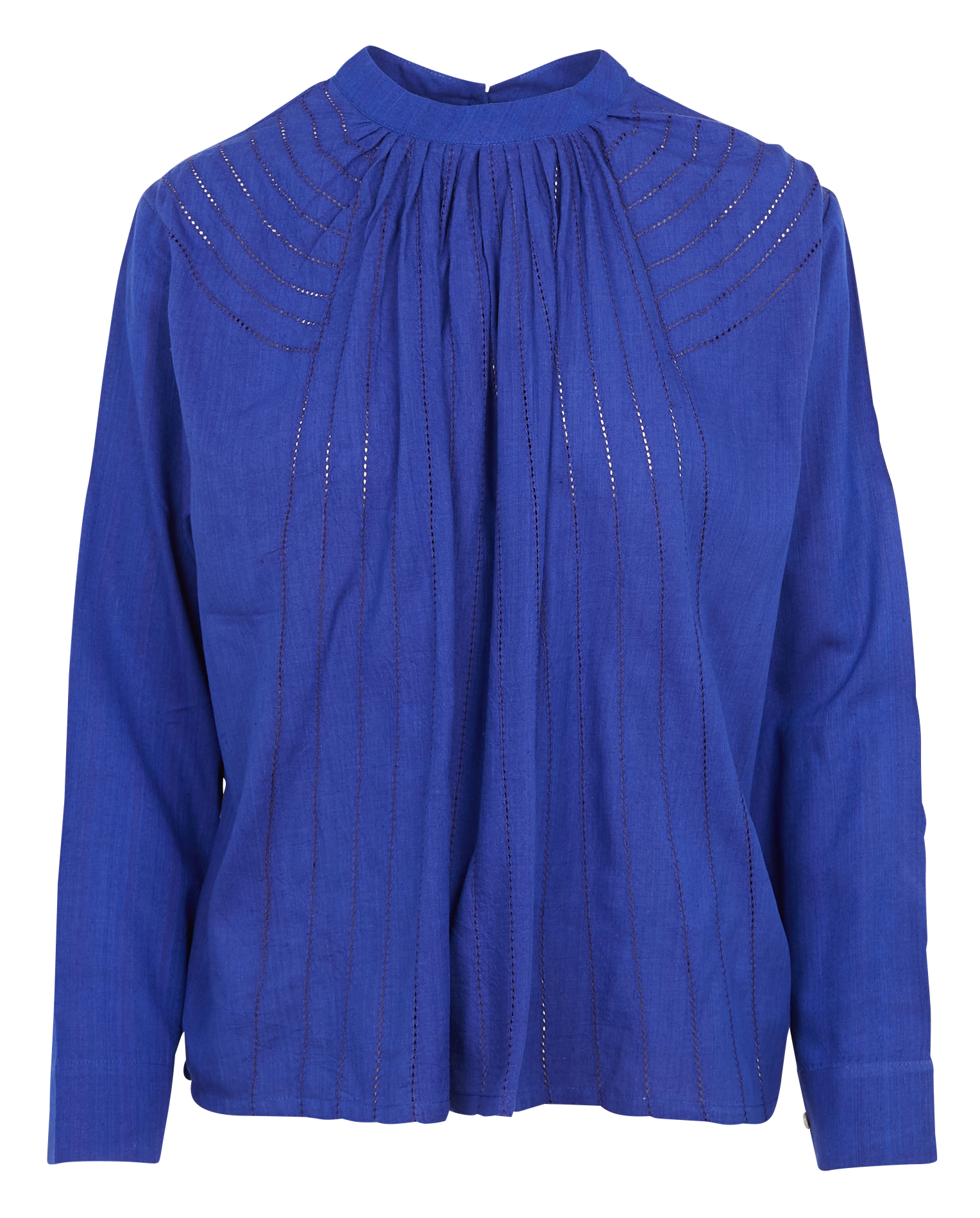 DALIA - Blouse col rond en soie| Violet