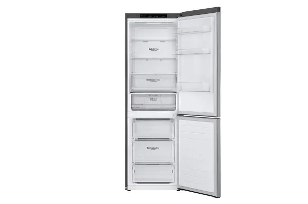 LG GBB61PZJMN - Køleskab/fryser - bund-fryser - bredde: 59.5 cm - dybde: 68.2 cm - højde: 186 cm - 341 liter - Klasse E - skinnende stål