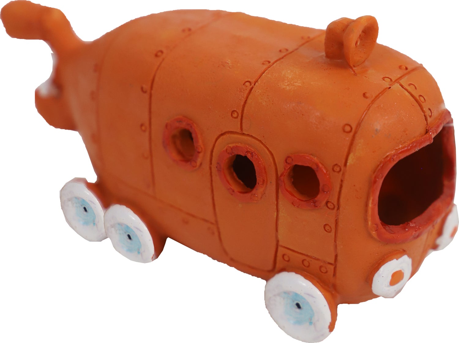 Penn-Plax aquarium decoratie Spongebob bus oranje 5,5 x 13 x 7,5 cm