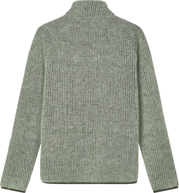 Barfod Janitor'' Double Layer Zip Cardiga Celadon tint