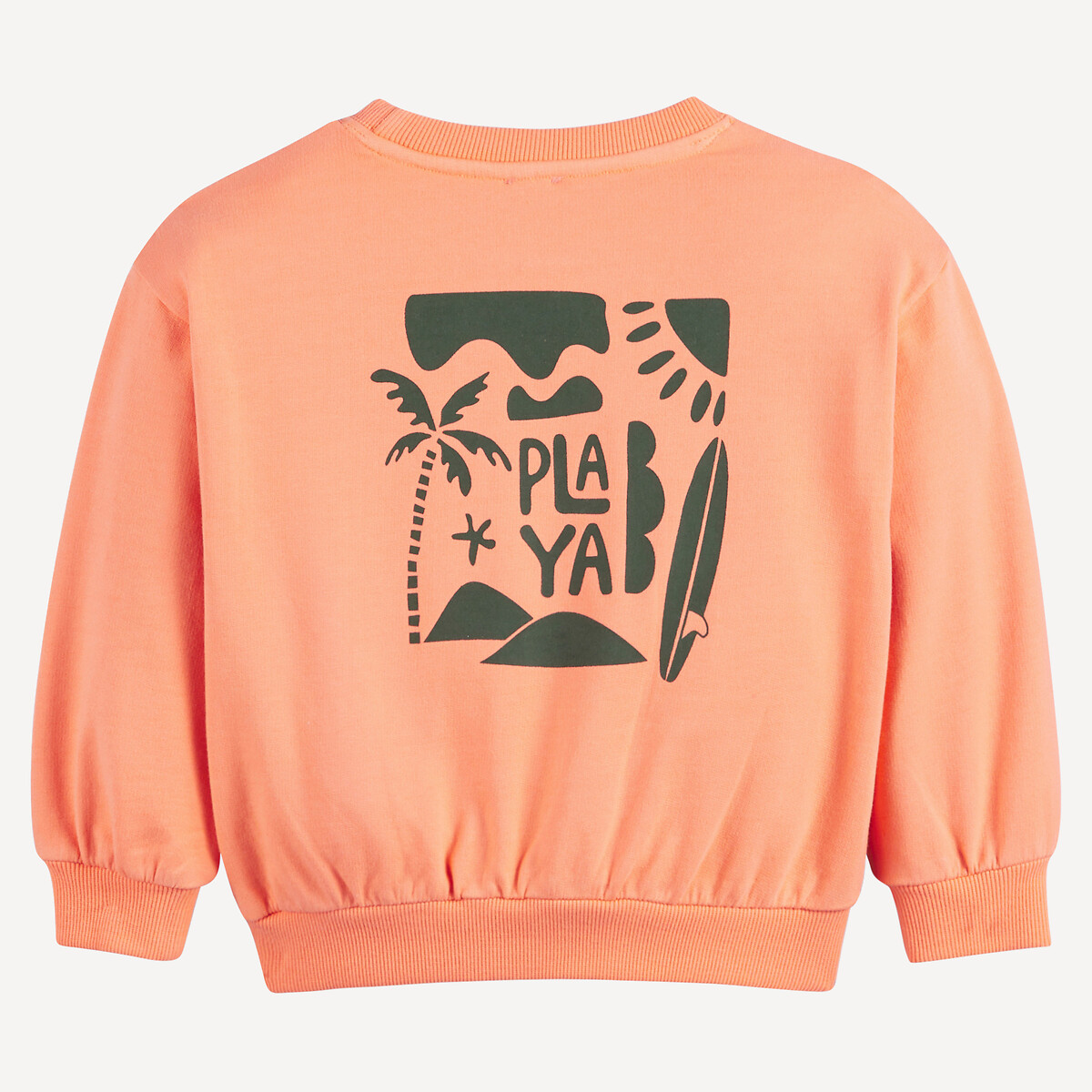 COLEÇÃO LA REDOUTE<br>Suéter de gola redonda em fleece, estampa nas costas