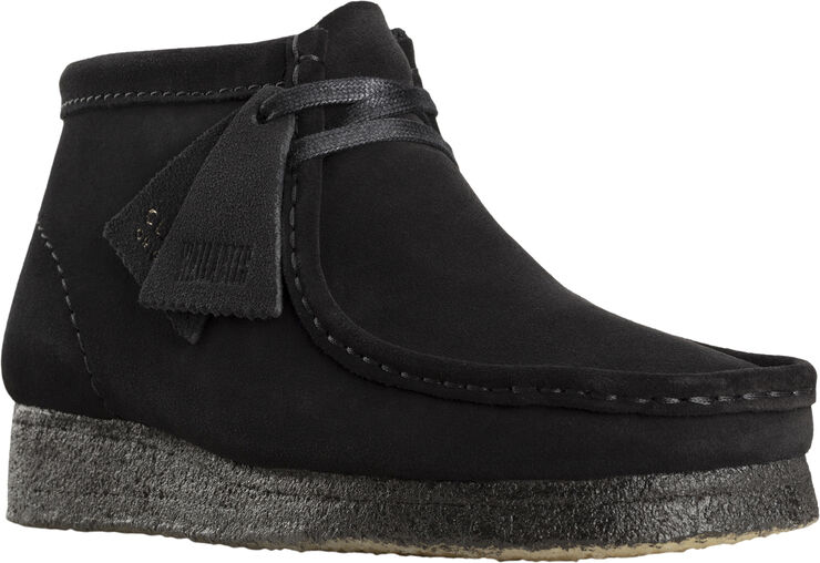 Clarks Originals Wallabee Boot. Black Sde, D, 4 Black suede