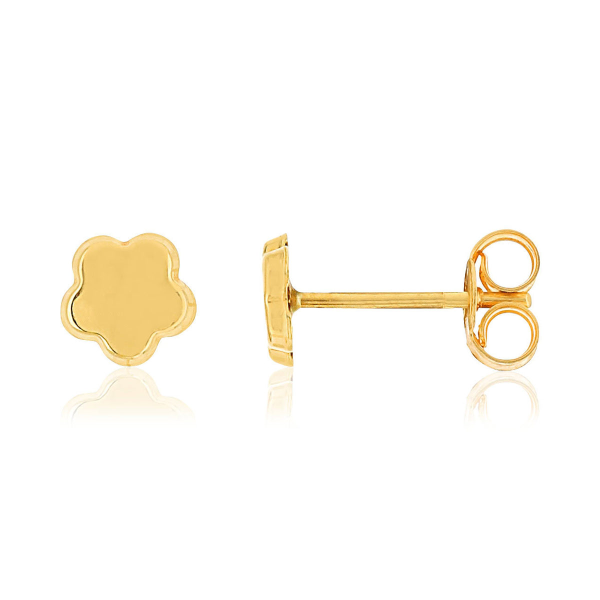 Boucles d'oreilles or jaune 375 fleurs