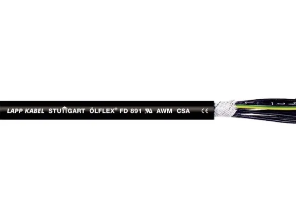Lapp ÖLFLEX FD 891, 50 m, Sort, PVC, 268,8 kg/km, 469 kg/km, 300 V