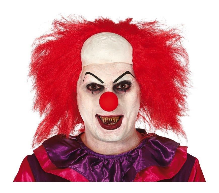 Halloween Pruik Clown Rood