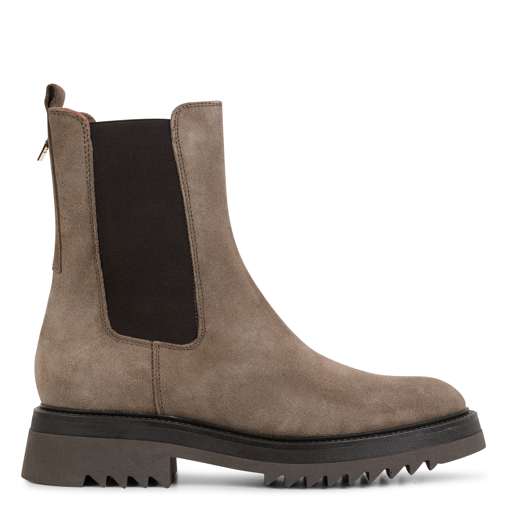 OPTIMISTE - Bottines en cuir velours | Beige