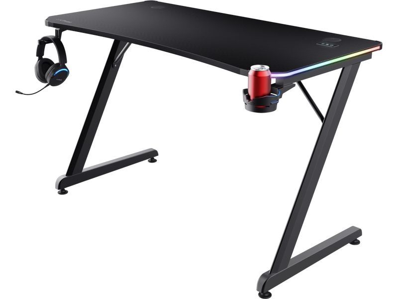 Trust Gaming Tisch GXT 709 Luminus RGB Schwarz Trust GXT 709 LUMINUS Schwarz