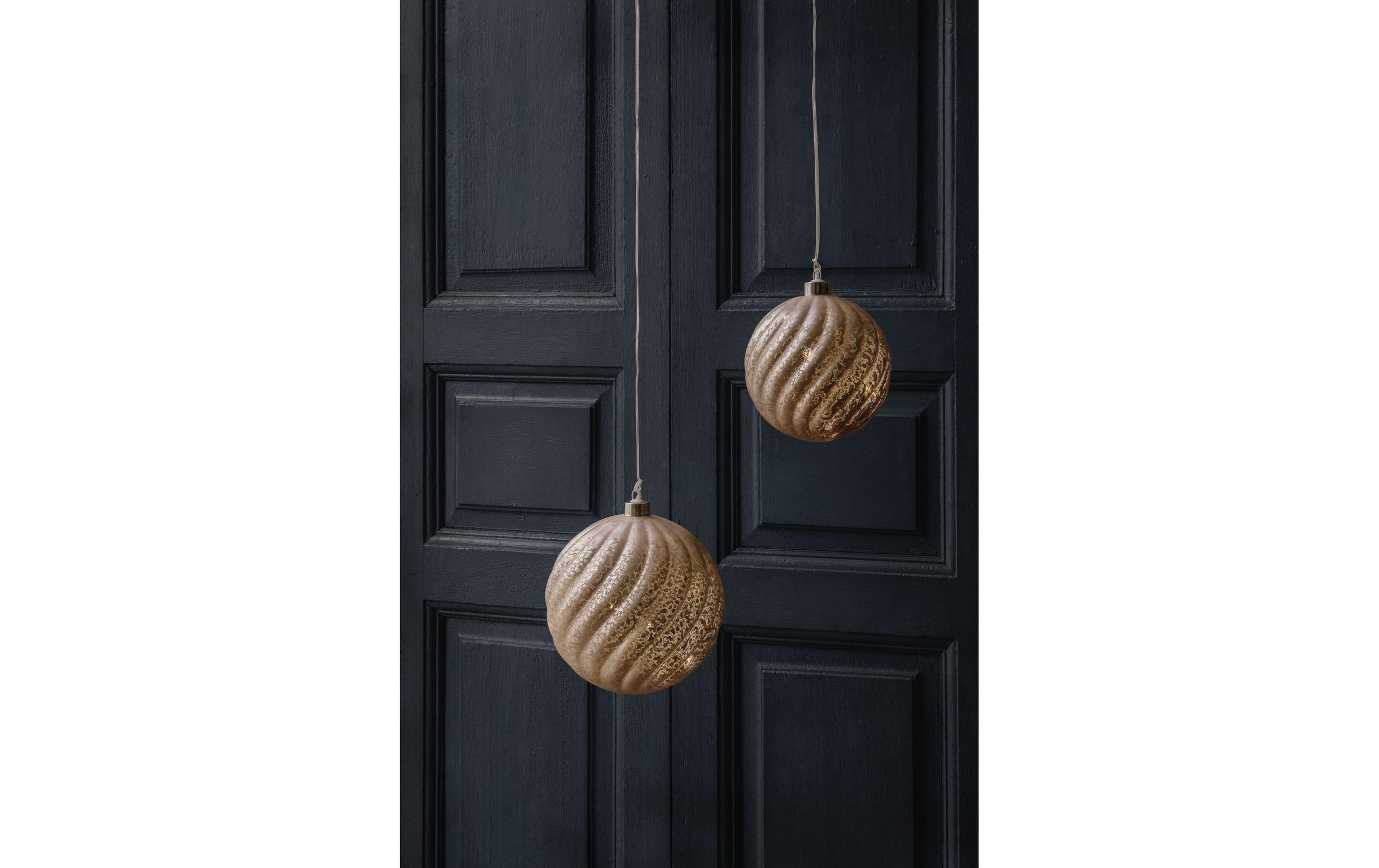 STT LED Dekofigur »Glass ball rose 12 cm Warmweiss« Warmweiss