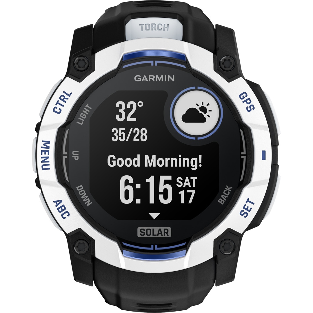 Garmin Instinct 3 – 50mm SOLAR Schwarz / Steinweiss