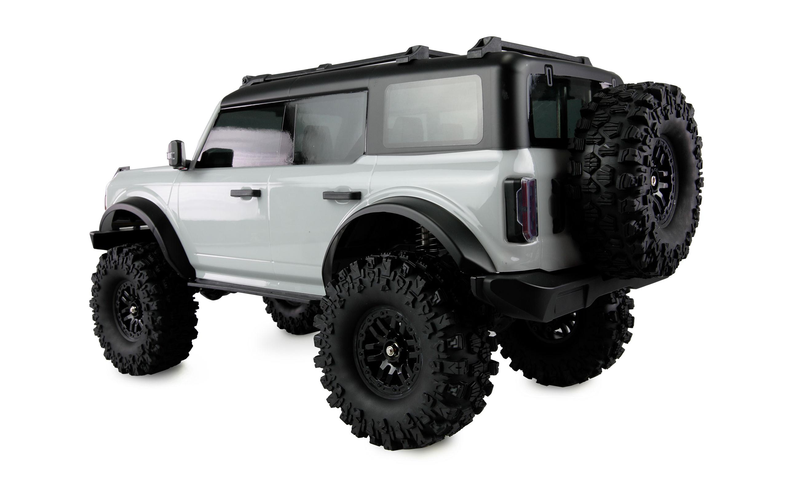 Scale Crawler AMXRock CT10 Caballo 4WD Hellgrau, ARTR, 1:10<br>Rock Crawler mit Portalachsen, 2-Gang Getriebe, Differentialsperren und Seilwinde