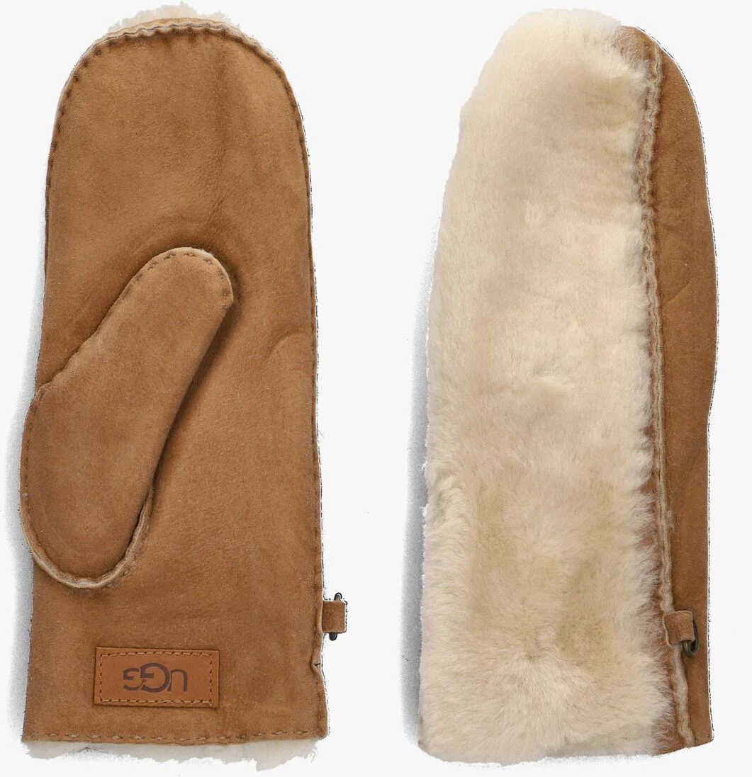 UGG cognac ugg handschoenen exposed sheepskin mitten