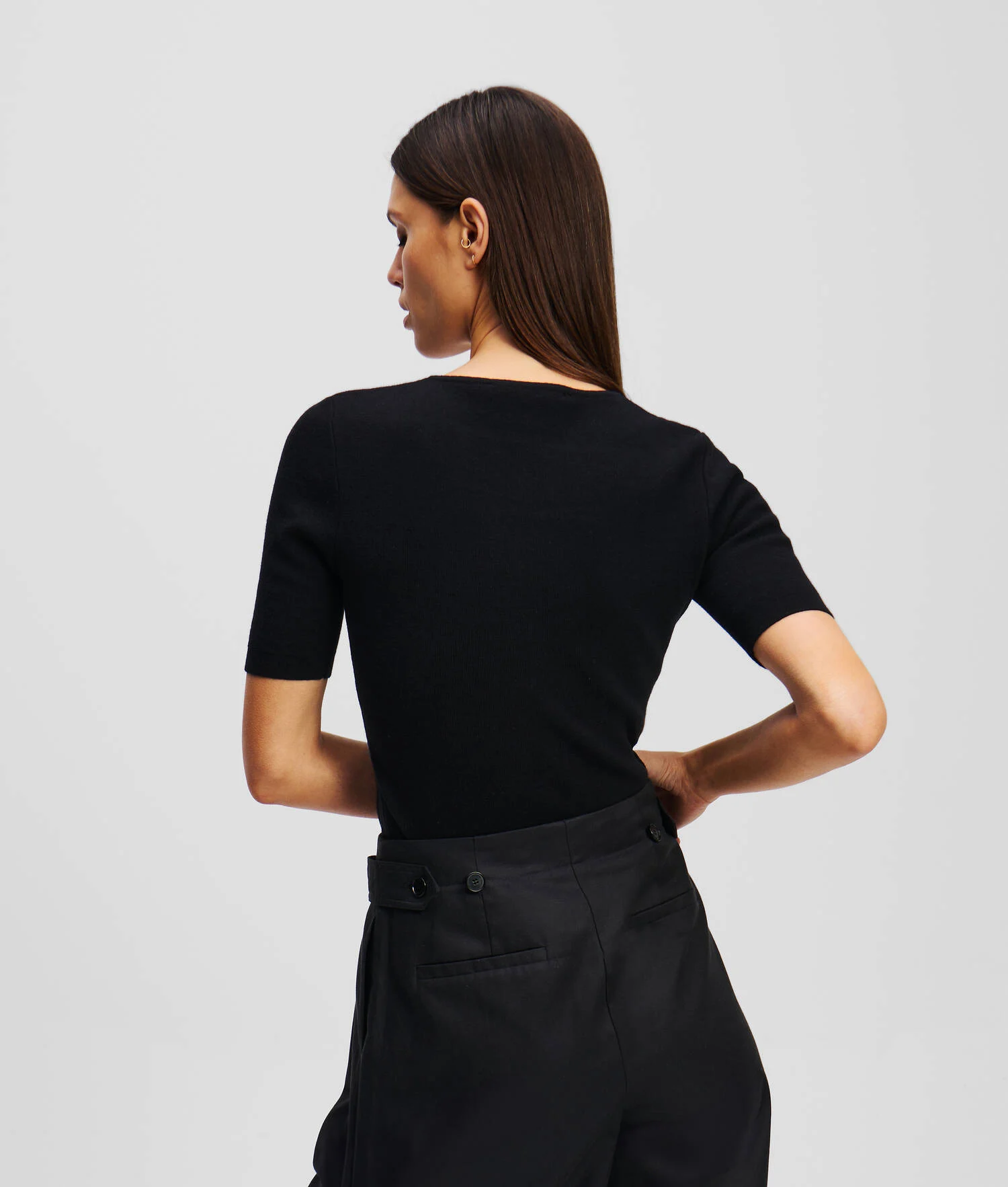 KARL SIGNATURE breloque KNIT TOP - Noir