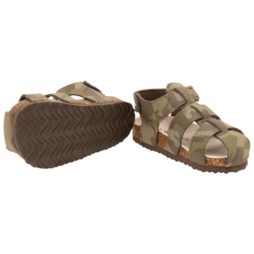 Sandales velcro imprimé camouflage pour bébé garçon - Vert